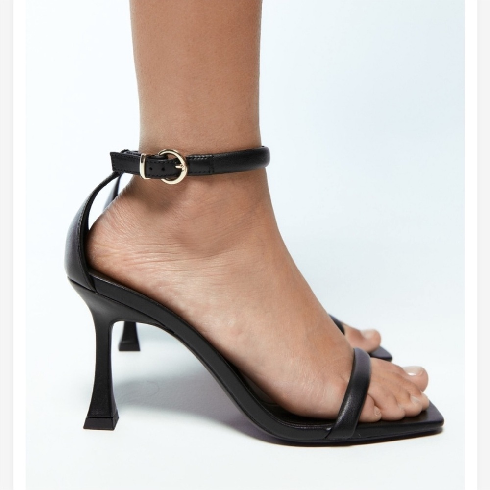 Zara Leather High Heel Sandals